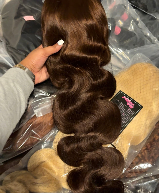 ON HAND- CHOCOLATE BROWN LACE FRONTAL WIGS