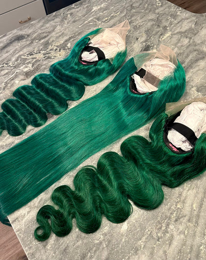 ON HAND- GREEN LACE FRONTAL WIGS