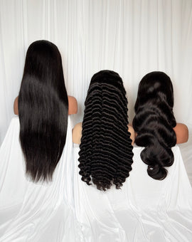 ON HAND-  BLACK LACE FRONTAL WIGS